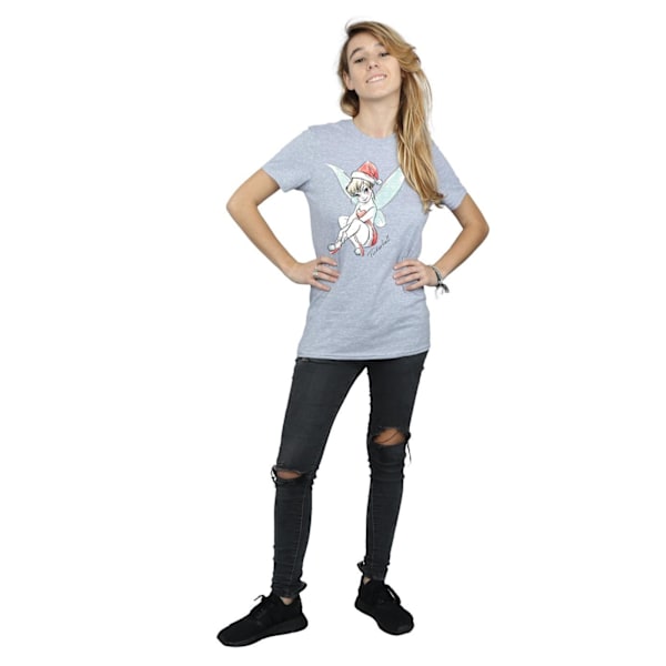 Disney Dam/Damer Tinkerbell Julfe Jultomte Bomull Pojkvän Sports Grey L
