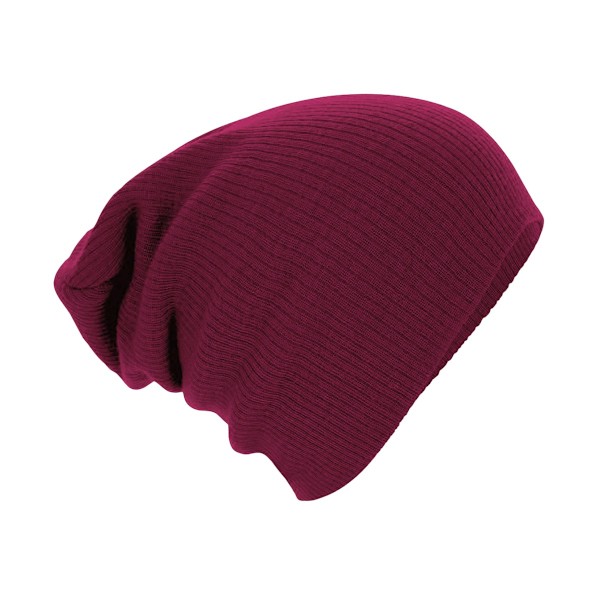 Beechfield Slouch Beanie One Size Burgundy Burgundy One Size