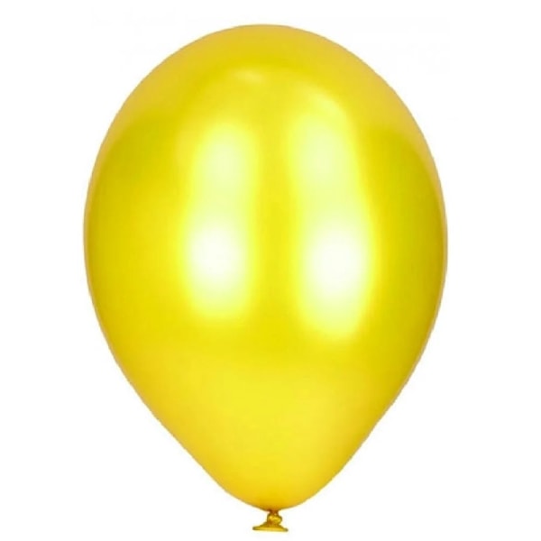 Latex enfärgade ballonger (100-pack) En storlek Metallic Yellow Metallic Yellow One Size