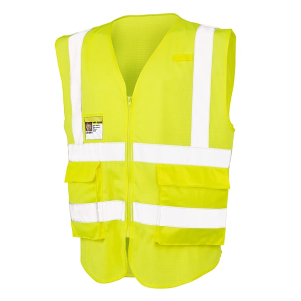 SAFE-GUARD by Result Herr Executive Cool Mesh Säkerhetsväst XXL F Fluorescent Yellow XXL