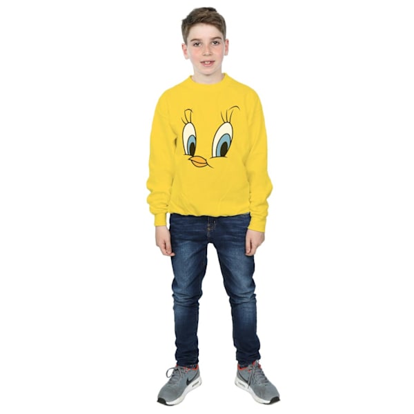 Looney Tunes Boys Tweety Pie Face Sweatshirt 12-13 år Solros Sunflower 12-13 Years