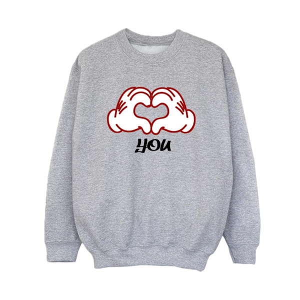 Disney Boys Mickey Mouse Love You Hands Sweatshirt 12-13 år Sports Grey 12-13 Years