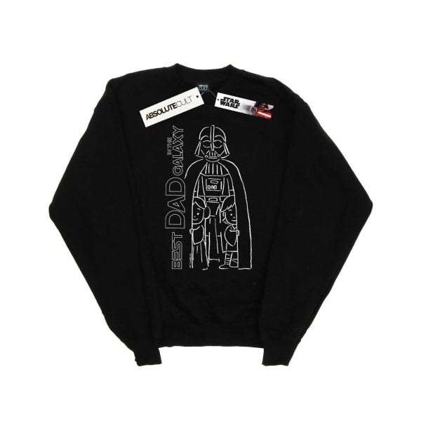 Star Wars Mens Best Dad In The Galaxy Sweatshirt 5XL Svart Black 5XL