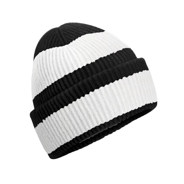 Beechfield Unisex Vuxen Färgblock Mössa One Size Svart/Mjuk Black/Soft White One Size