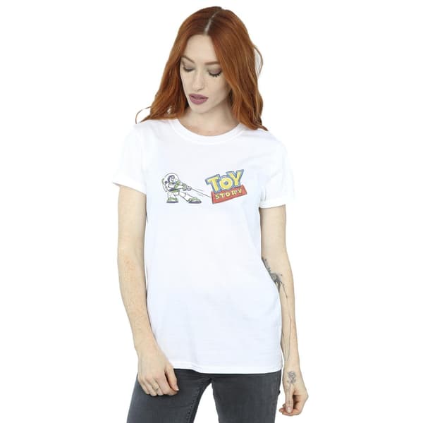 Disney Dam/Dam Toy Story Buzz Pulling Logo Bomull Pojkvän White M
