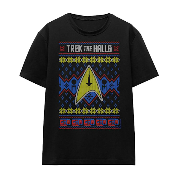 Star Trek Unisex Vuxen Trek the Halls Ful Jultröja XL Black XL