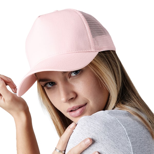 Beechfield Unisex Vuxen Snapback Trucker Cap En Storlek Pastellrosa Pastel Pink One Size
