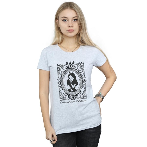 Disney Dam/Kvinnor Alice I Spegelland Ram Bomull T-shirt X Sports Grey XL