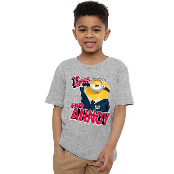 Despicable Me 4 Barn/Barn Serve And Annoy Jerry T-Shirt 3- Sport Heather 3-4 Years
