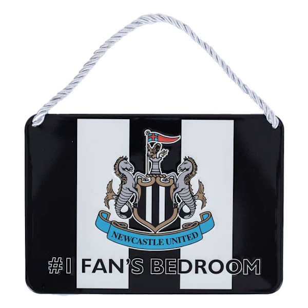Newcastle United FC No. 1 Fan Randig Hängskylt One Size Svart Black/White One Size