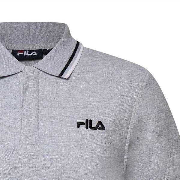 Fila Bowey Pikétröja för män S Ljusgråmelerad Light Grey Marl S