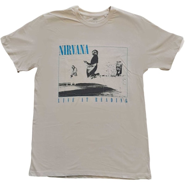 Nirvana Unisex Adult Live At Reading T-Shirt M Sand Sand M