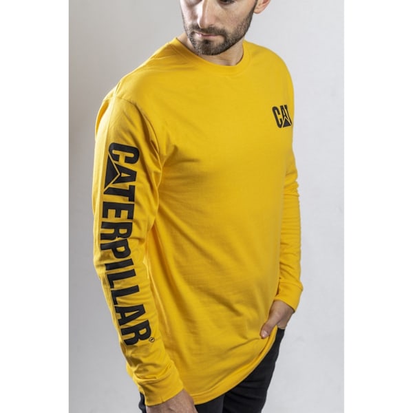 Caterpillar C1510034 TRADEMARK T-SHIRT / Herr Toppar S Gul Yellow S