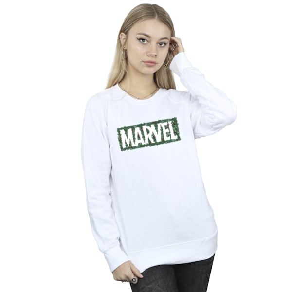 Marvel Dam/Kvinnor Holly Logo Sweatshirt L Vit White L