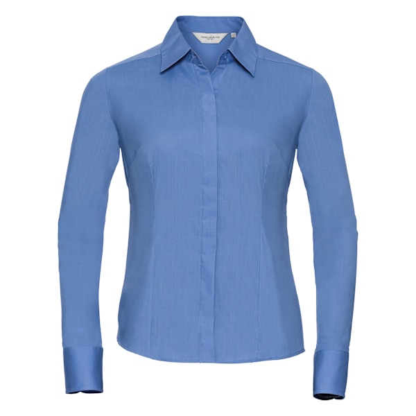 Russell Collection Dam/Kvinnors Långärmad Poly-Bomull Easy C Corporate Blue XS