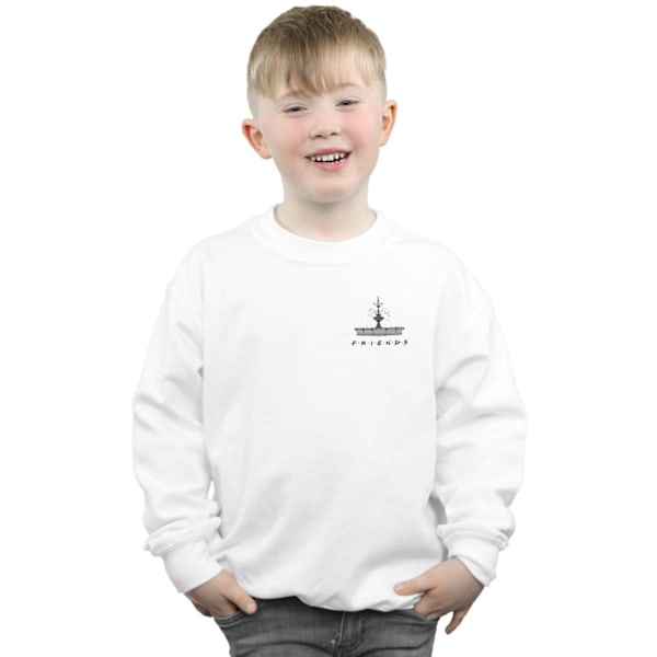 Friends Boys Fountain Breast Print Sweatshirt 3-4 år Vit White 3-4 Years