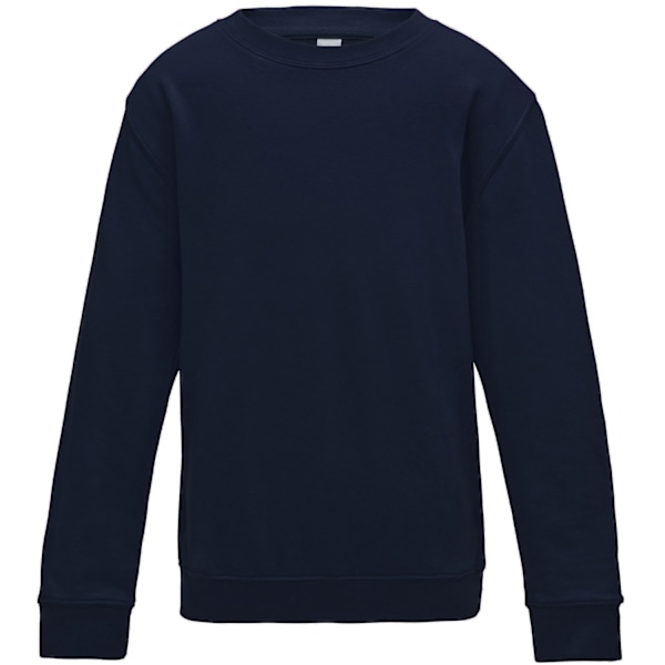 AWDis Just Hoods Barn/Barn Ungdom Enfärgad Sweatshirt med Rund Hals 9-11 år New French Navy 9-11 Years