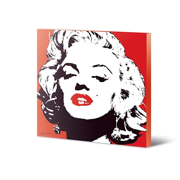 Marilyn Monroe Röd Canvas Tavla 30cm x 30cm Röd/Vit/Svart Red/White/Black 30cm x 30cm