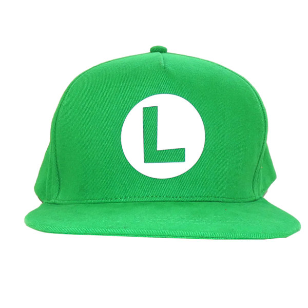 Super Mario Badge Luigi Snapback Cap One Size Green Green One Size