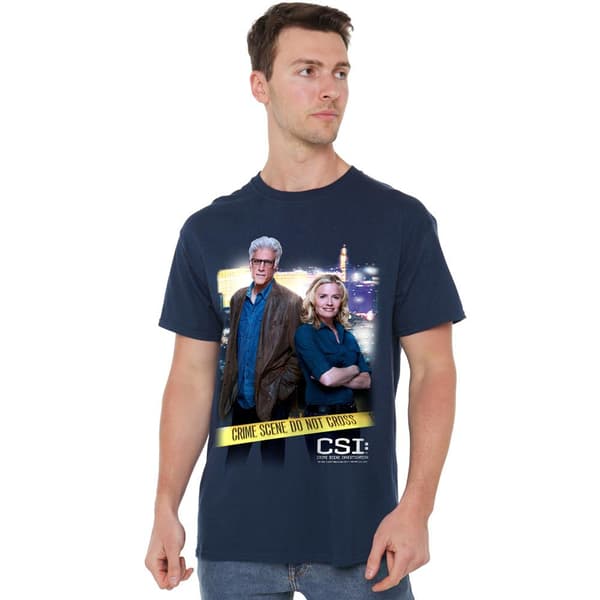 CSI Herr Do Not Cross T-Shirt M Marinblå Navy M