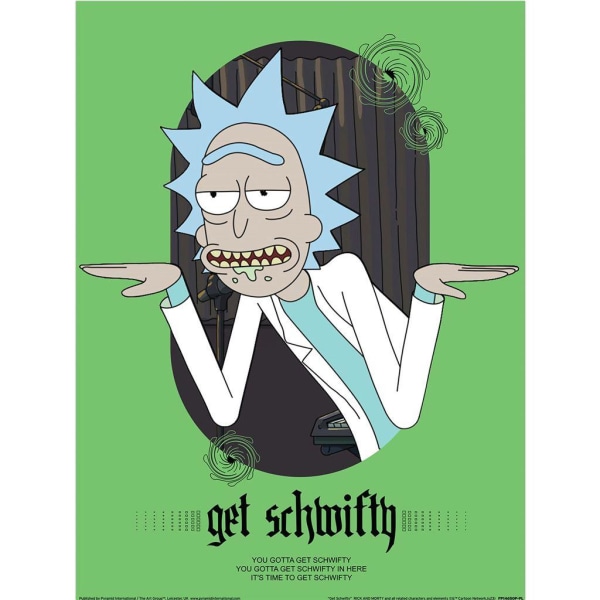 Rick And Morty Classrickal Get Schwifty Paper Poster 40cm x 30c Green/Blue/Grey 40cm x 30cm