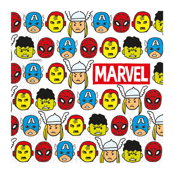 Marvel Avengers pappersservetter (paket med 20) En one size flerfärgad Multicoloured One Size