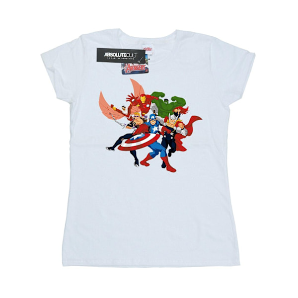 Marvel Womens/Ladies Avengers Assemble Comic Team Bomull T-Shir White L