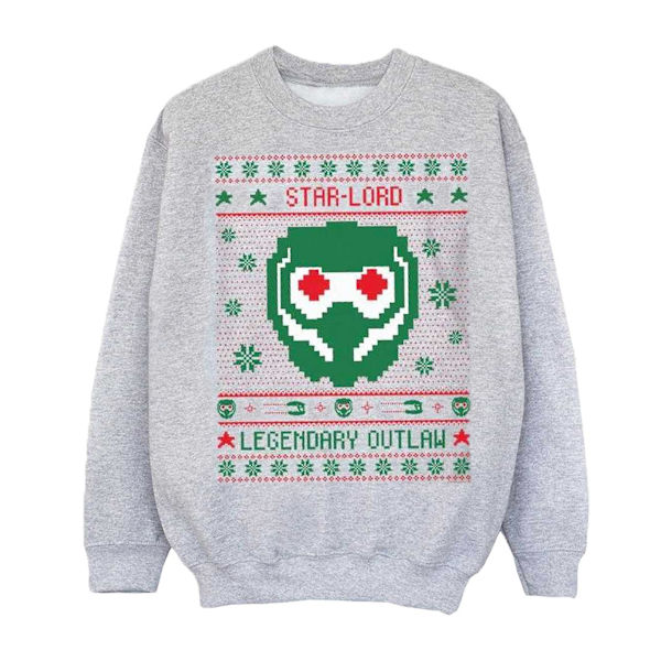 Marvel Boys Guardians Of The Galaxy Vol. 2 Star Lord Fair Isle Sports Grey 7-8 Years