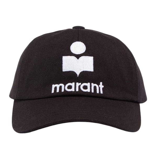 Isabel Marant Dam/Dam Tyron Broderad Logotyp Bomullsbaseboll Black M