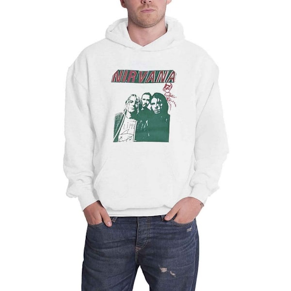 Nirvana Unisex Vuxen Flipper Pullover Hoodie M Vit White M