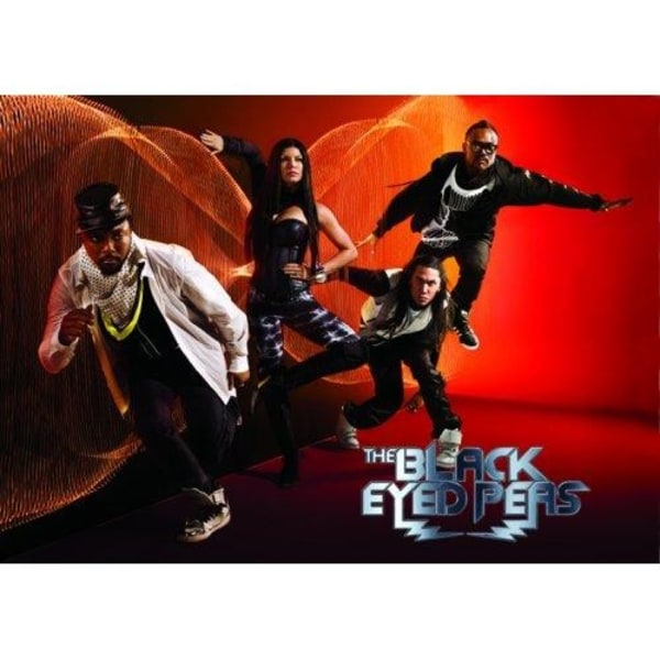 Black Eyed Peas Boom Boom Pow Postcard One Size Röd/Svart Red/Black One Size