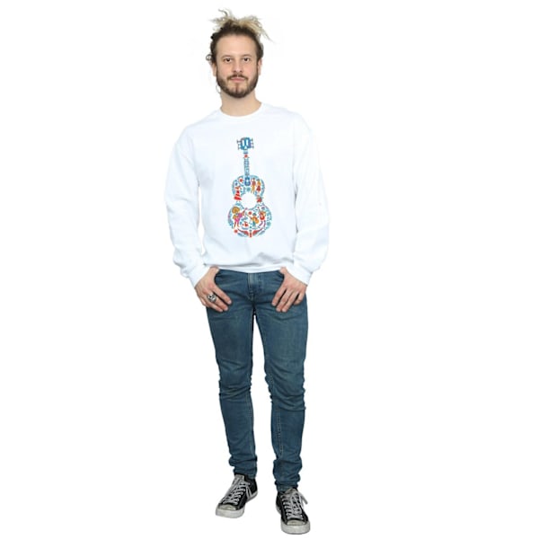 Disney Herr Coco Gitarr Mönster Sweatshirt M Vit White M