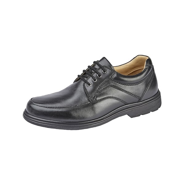 Roamers Herr Läder Skor 10 UK Extra Wide Svart Black 10 UK Extra Wide