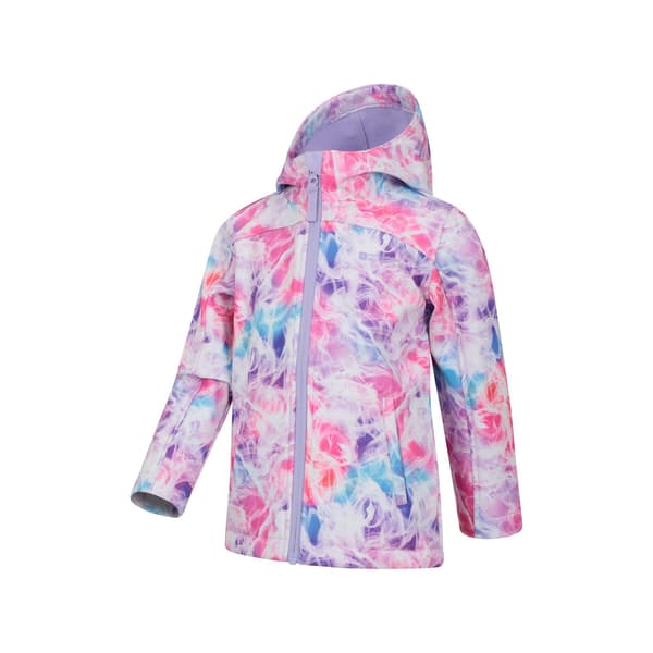 Mountain Warehouse Barnjacka för barn/barn med mönster, vattenavvisande Bright Pink 11-12 Years