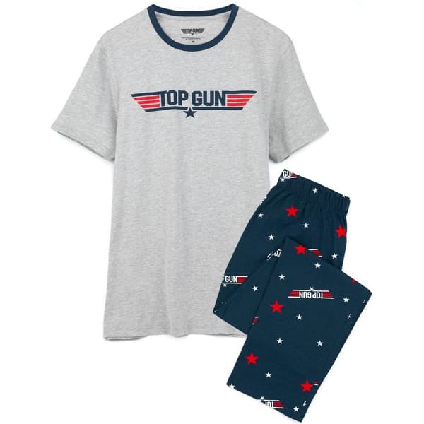 Top Gun Herr Logo Lång Pyjamas Set XXL Grå/Blå Grey/Blue XXL