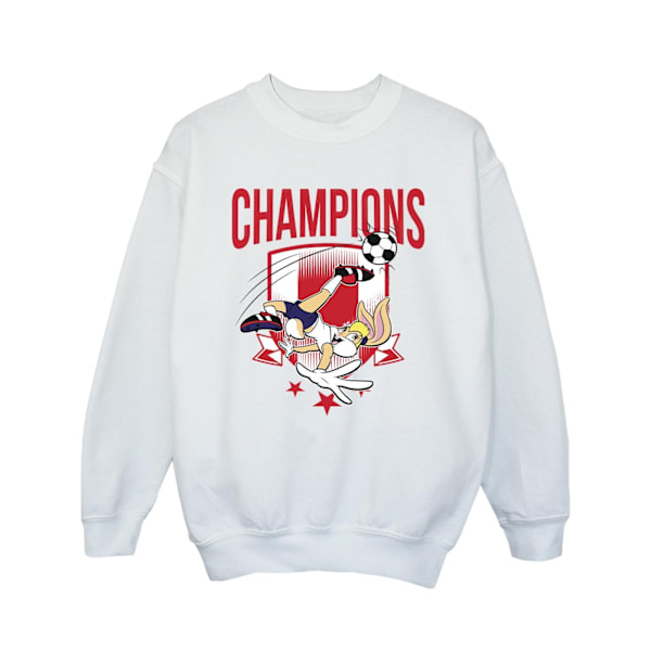 Looney Tunes Girls Lola Football Champions Sweatshirt 9-11 år White 9-11 Years