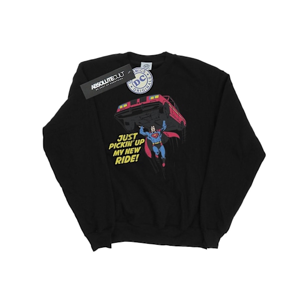 DC Comics Girls Superman New Ride Sweatshirt 9-11 år Svart Black 9-11 Years