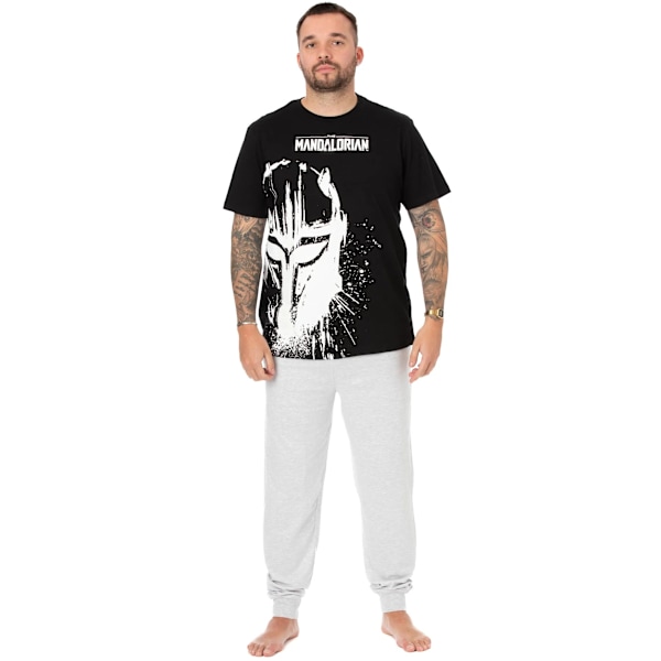 Star Wars: The Mandalorian Herr Splattered Pyjamas Set M Svart/Vit Black/White/Grey M