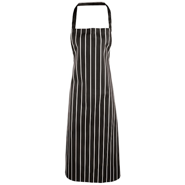 Premier Dam/Kvinnors Randig Förkläde / Arbetskläder (Slaktarestil) Black/White One Size