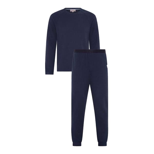 Ted Baker Herr Pyjamas Set med Rund Hals och Bokstäver, Normal Längd, XL, Marinblå Navy XL