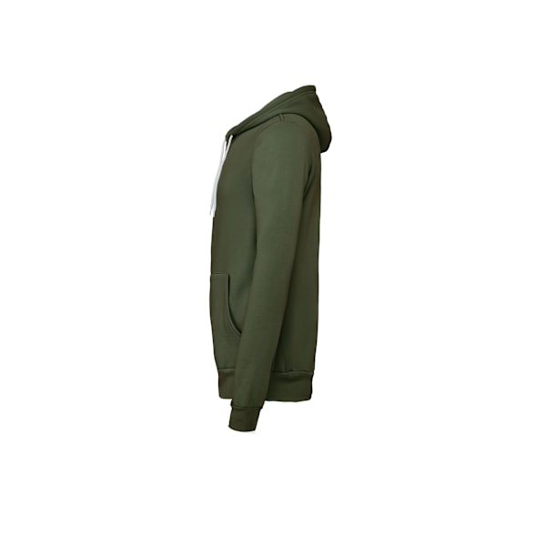 Bella + Canvas Unisex Vuxen Fleece Full Zip Hoodie S Militärgrön Military Green S