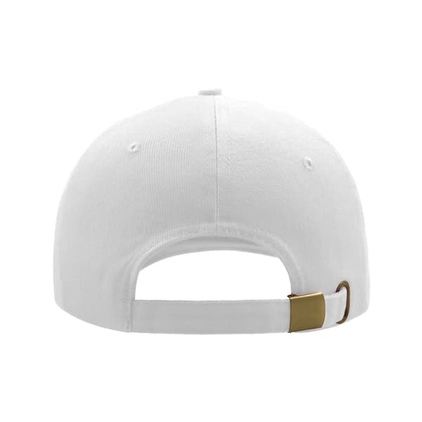 Atlantis Liberty Six Buckle Borstad Bomull 6 Panel Cap En Storlek White One Size