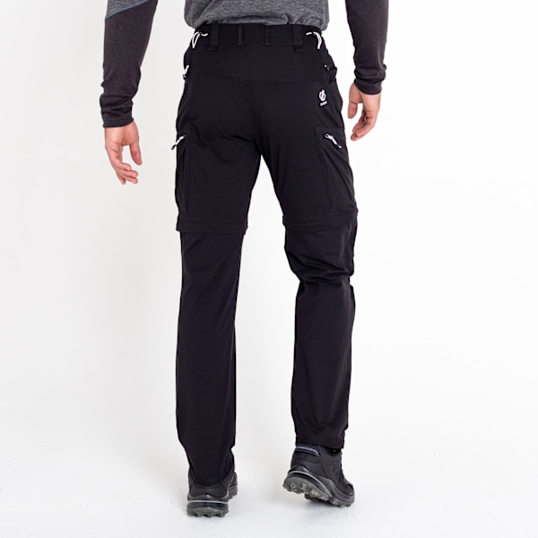 Dare 2B Tuned In II Multi Pocket Zip Off Walking Trousers för män Black 38R