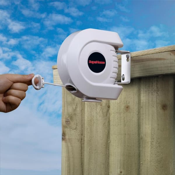 SupaHome Retractable Clothes Line 15m Vit White 15m