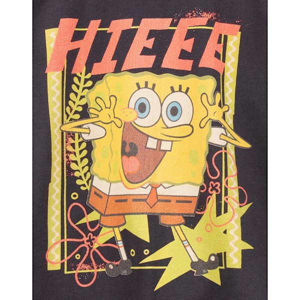 SpongeBob SquarePants Dam/Damer Beskuren Topp M Kolgrå/Gul Charcoal Grey/Yellow M