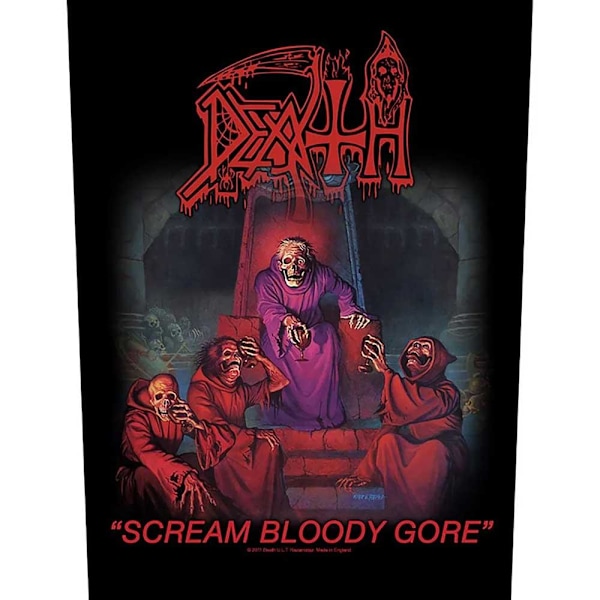Death Scream Bloody Gore Patch En Storlek Svart/Röd Black/Red One Size