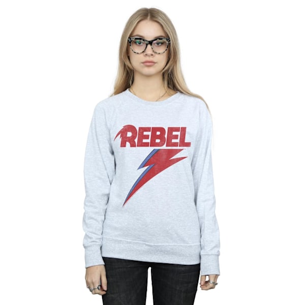 David Bowie Dam/Kvinnor Sliten Rebel Sweatshirt XXL Sport Sports Grey XXL