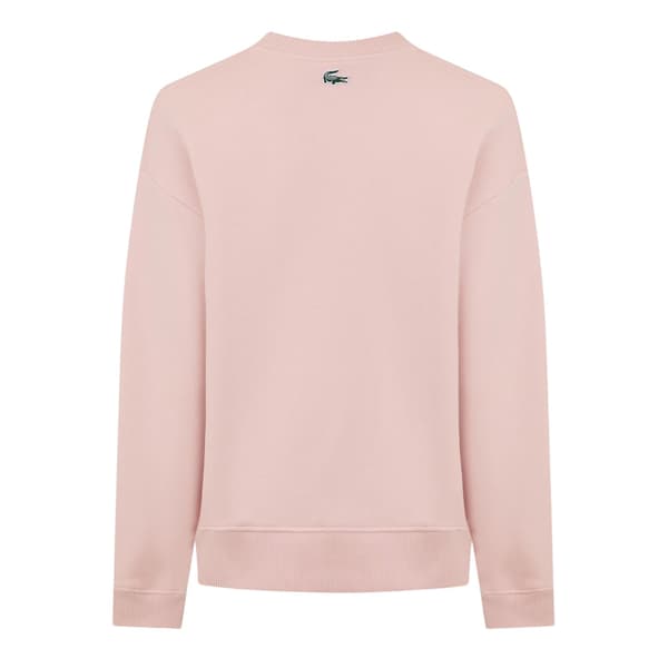 Lacoste Dam Rundhalsad Normal Långärmad Tröja Pink 10 UK