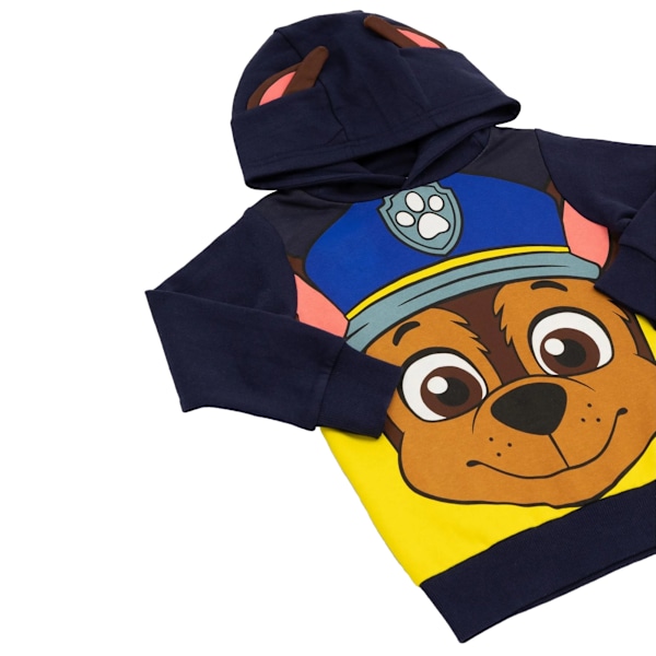 Paw Patrol Barn Hoodie med 3D-öron för barn/barn, Chase, 3–4 år, marinblå Navy 3-4 Years