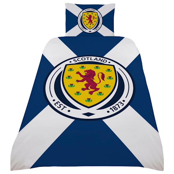 Scottish FA Påslakanset Enkelt Marinblå/Vit/Gul Navy/White/Yellow Single